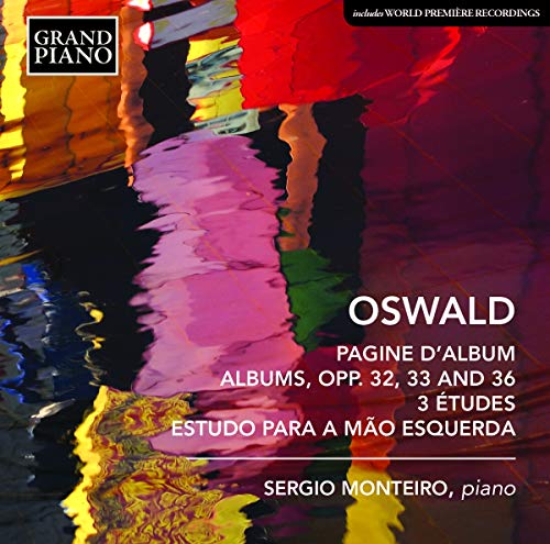 CD cover for Sergio Monteiro’s "Oswald: Pagine D'Album" with abstract art.