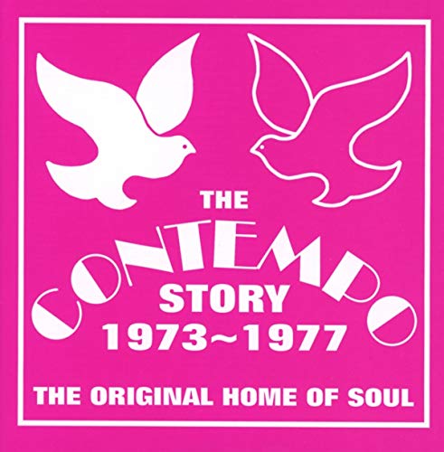CD cover: pink background with white doves and text “The Contempo Story 1973-1977”.