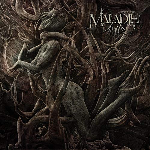 Dark, detailed illustration of a distorted human figure entwined with branches.
