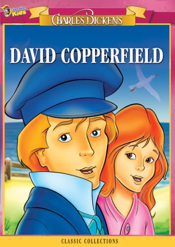 DVD cover for animated “David Copperfield” featuring two young characters.