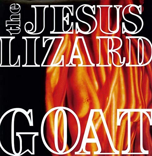 Album cover featuring the text The Jesus Lizard Goat over a red, draped fabric.