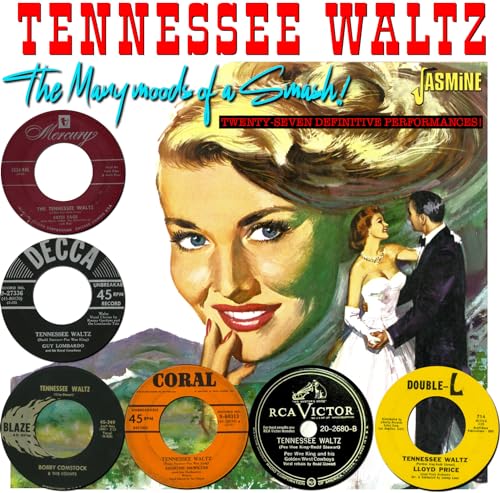 CD cover featuring a woman and couple, surrounded by vintage record labels.