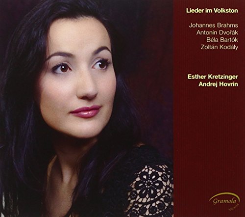 CD cover featuring a portrait of singer Esther Kretzinger, red background.