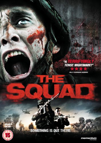 DVD cover for "The Squad" featuring a screaming soldier and armed troops.