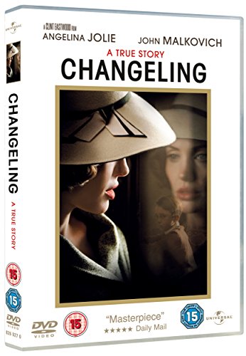 āChangelingā DVD cover featuring Angelina Jolie in a vintage portrait.