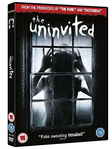 DVD cover for "The Uninvited" horror film, showing a figure at a window.
