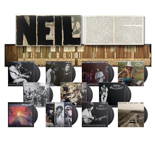 Neil Young "Archives Vol. III" CD box set with album covers displayed.