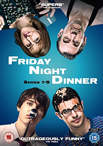 DVD cover for "Friday Night Dinner" series 1-5, featuring a family portrait.