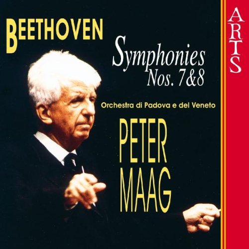 CD cover featuring conductor Peter Maag and text “Beethoven Symphonies Nos. 7 & 8”.