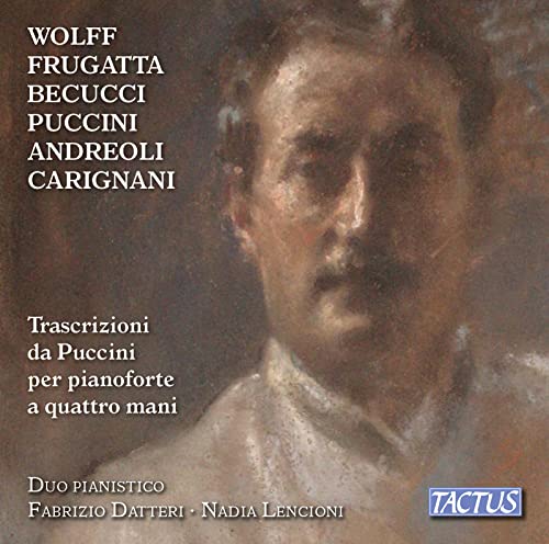 CD cover: portrait of a man, text listing composers and performers.