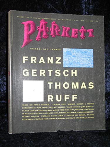 Cover of "Parkett 28, 1991" featuring artists Franz Gertsch and Thomas Ruff.