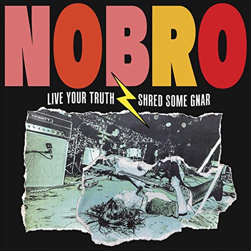Album cover for Nobro, featuring a chaotic concert scene and bold text.