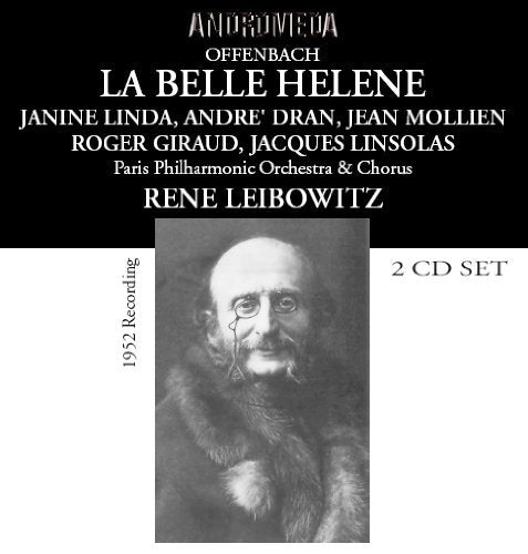 CD cover for Offenbachās āLa Belle Heleneā featuring a portrait of Jacques Offenbach.