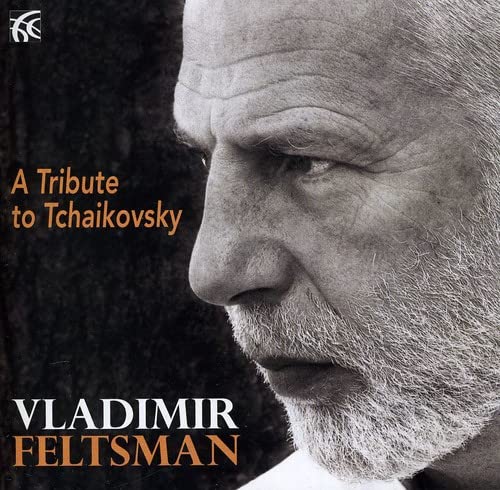 Close-up portrait of Vladimir Feltsman, CD cover for Tchaikovsky tribute.
