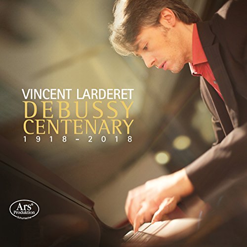 CD cover featuring pianist Vincent Larderet playing a grand piano.