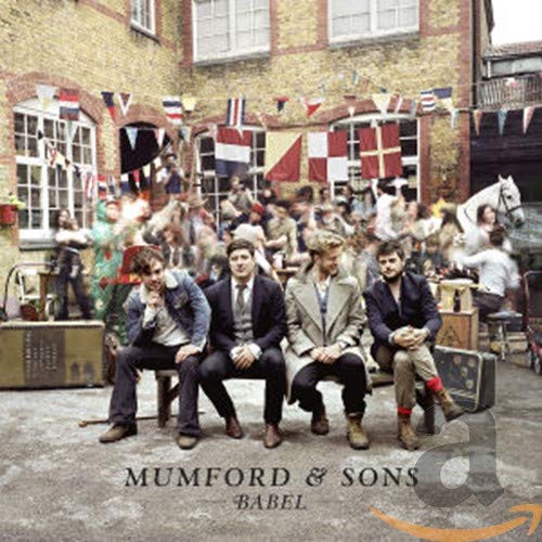 CD cover for Mumford & Sons’ “Babel” featuring the band and a crowd.