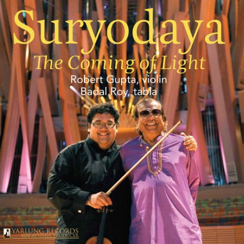 CD cover featuring two musicians, a violinist and a tabla player.