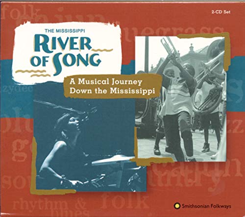 CD cover for “River of Song,” featuring musicians and river imagery.