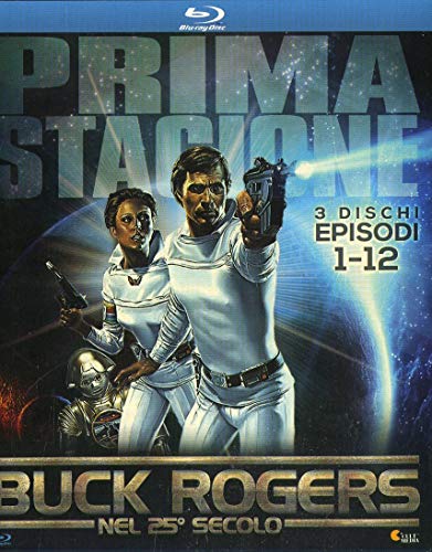 Buck Rogers Blu-ray cover with characters in futuristic white uniforms.