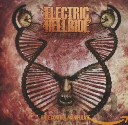 CD cover for Electric Hellride, featuring a distorted face and DNA strands.