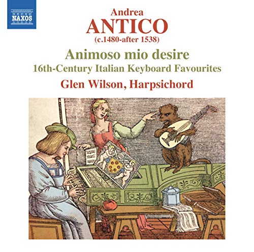 CD cover for Glen Wilson’s “Frottole Intavolate” featuring Renaissance artwork.