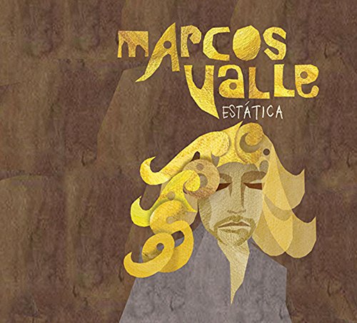 Vinyl record cover for Marcos Valle’s “Estatica” with golden abstract art.