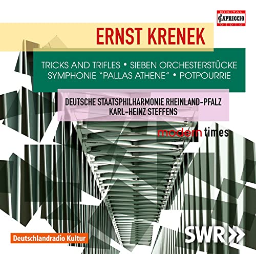 CD cover for Ernst Krenek orchestral works by Deutsche Staatsphil Rheinland-Pfalz.