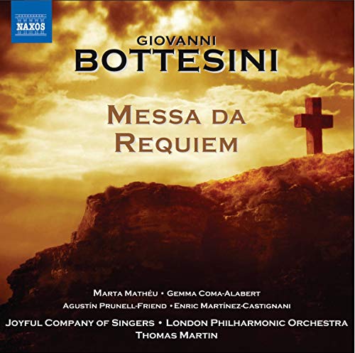 CD cover for Bottesini’s Messa Da Requiem, featuring a hilltop cross.