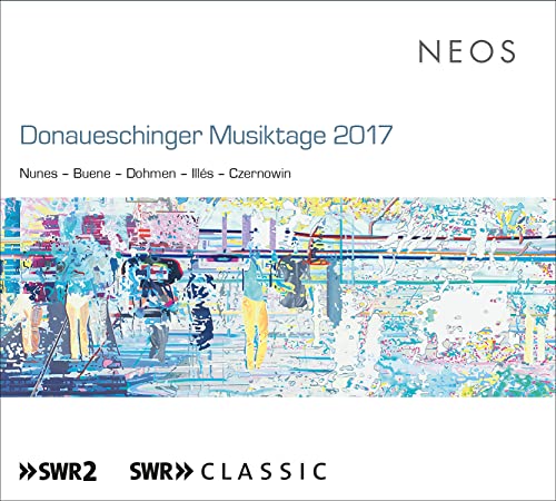 CD cover for "Donaueschingen Musiktage 2017" with abstract colorful artwork.