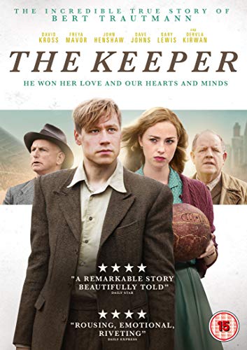 DVD cover for "The Keeper," featuring a man, woman, and soccer ball.