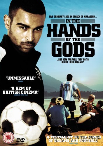 DVD cover for “In The Hands Of The Gods” featuring a soccer player.
