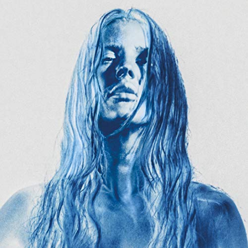 Ellie Goulding album cover, close-up portrait in cool blue tones.