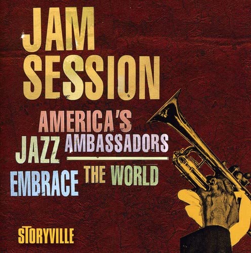 CD cover for "Jam Session" featuring a golden trumpet and hand.