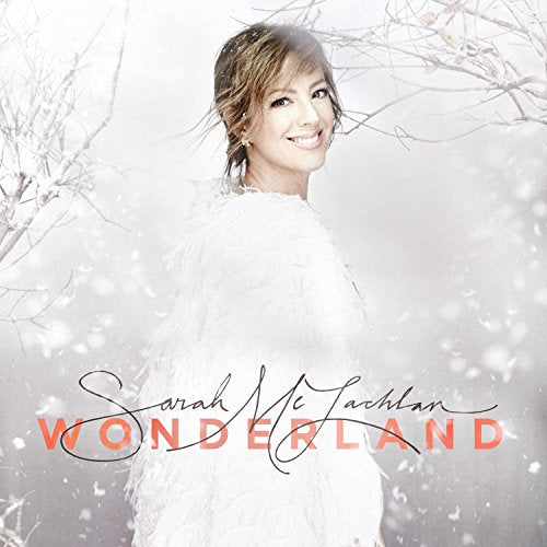 Sarah McLachlan album cover, "Wonderland," with snowy branches and falling snow.