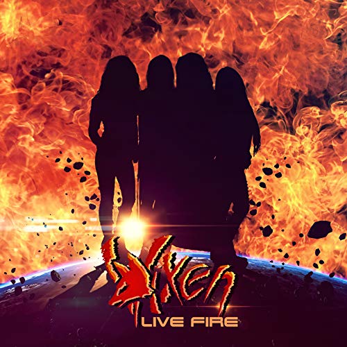 CD case for Vixen’s “Live Fire” album, featuring band imagery.