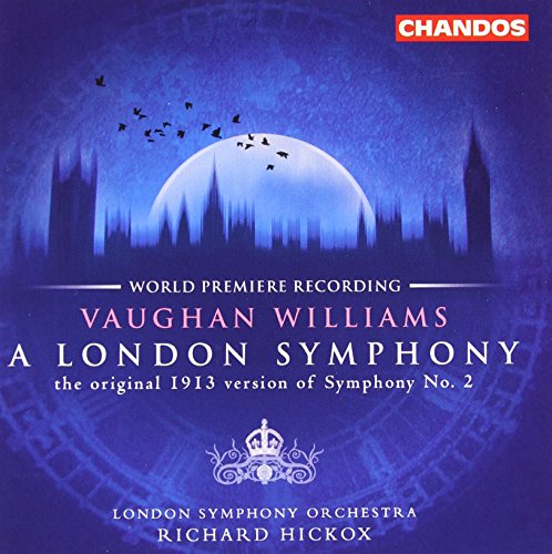 CD cover for Vaughan Williams’ “A London Symphony” with a blue, atmospheric design.