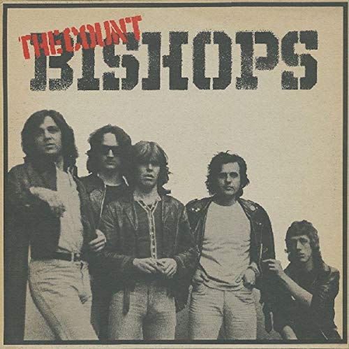 Album cover featuring five band members in leather jackets against a light textured background.