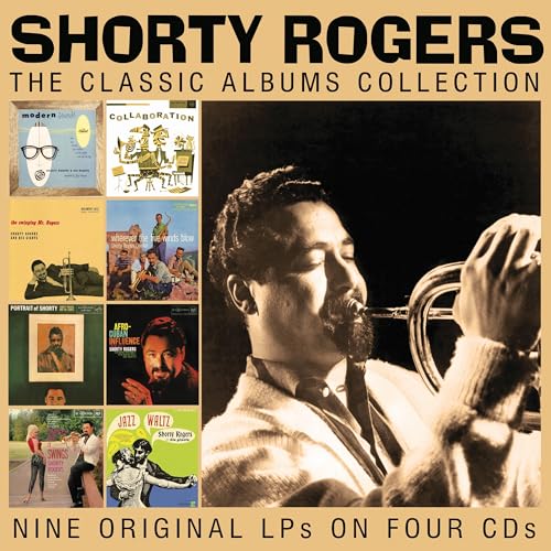 Shorty Rogers CD cover featuring the musician playing a trumpet.