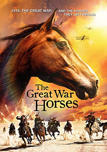 DVD cover featuring a horse head and soldiers on horseback in battle.