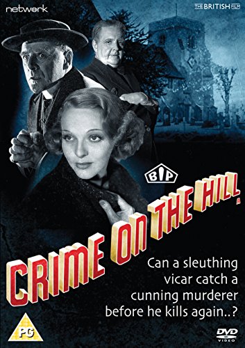 DVD cover for “Crime On The Hill” featuring three actors and a church.