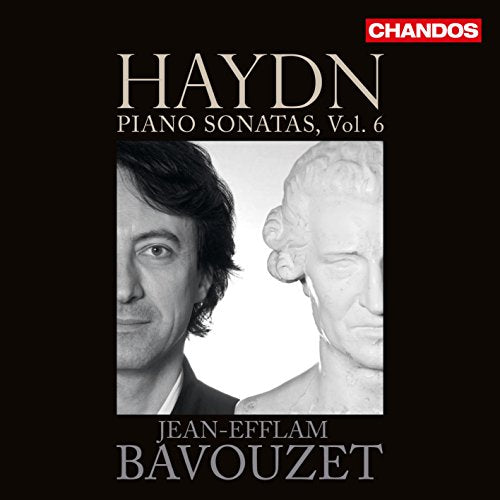 CD cover featuring pianist Jean-Efflam Bavouzet and a classical bust.