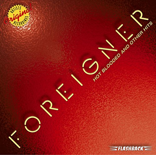 Red CD cover for Foreigner’s “Hot Blooded & Other Hits” album.