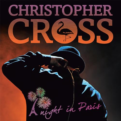 Christopher Cross album cover featuring a flamingo and fireworks design.