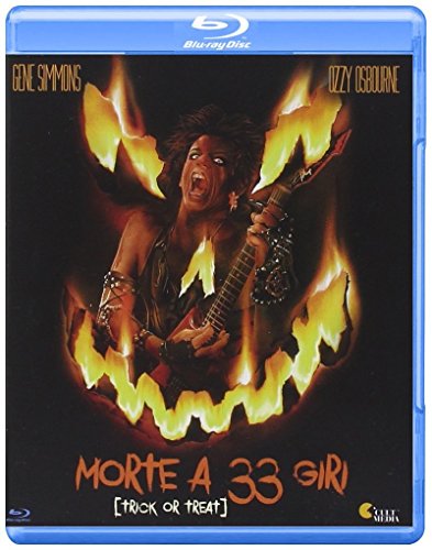Blu-ray cover for "Morte A 33 Giri" featuring a guitarist in flames.