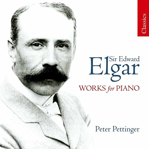 CD cover featuring a portrait of composer Sir Edward Elgar.