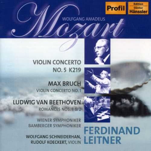 CD cover featuring portraits of composers Mozart, Bruch, and Beethoven.