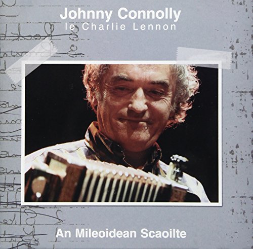 CD cover featuring Johnny Connolly with a button accordion, sheet music background.