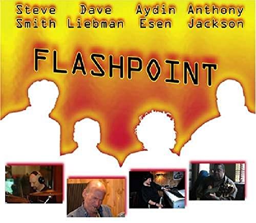 CD cover for “Flashpoint” by Steve Smith, featuring silhouettes and portraits.