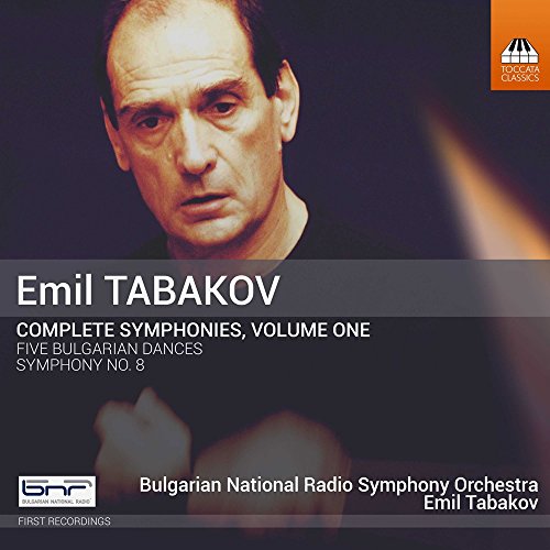 CD cover featuring composer Emil Tabakov’s portrait and text details.