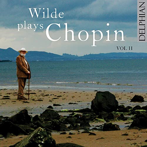 CD cover: David Wilde plays Chopin Vol. II, beach scene.